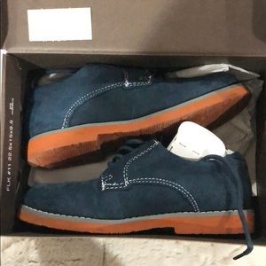 Boys Florsheim blue suede dress shoes- like new